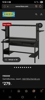 Zwarte gaming bureau, Huis en Inrichting, Bureaus, Ophalen, Zo goed als nieuw, Bureau