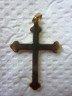 Goudkleurige hanger kruis afmeting 33 x 27 mm. Geen goud, Overige materialen, Verzenden, Zo goed als nieuw, Kruis of Symbool