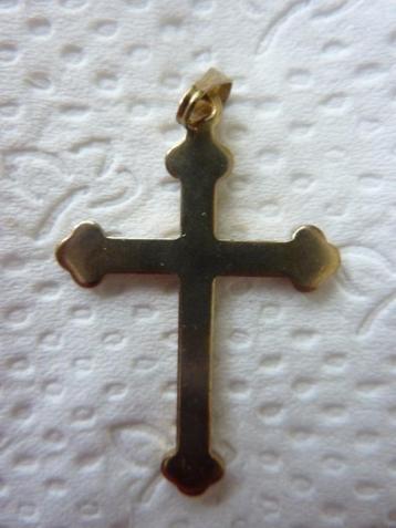 Goudkleurige hanger kruis afmeting 33 x 27 mm. Geen goud beschikbaar voor biedingen