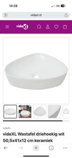 Wastafel driehoekig wit, Zo goed als nieuw, Minder dan 100 cm, Wasbak of Wastafel, 25 tot 50 cm