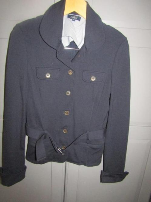 G440 Van der Mark mt L jasje jersey donkerblauw navy, Kleding | Dames, Jasjes, Kostuums en Pakken, Zo goed als nieuw, Jasje, Maat 42/44 (L)