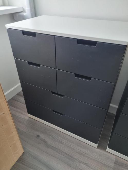 IKEA Nordli Ladekast met 6 lades (Antraciet), Huis en Inrichting, Kasten | Ladekasten, Gebruikt, Minder dan 100 cm, 50 tot 100 cm