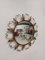 Vintage zonnespiegel messing mirror hollywood regency, Huis en Inrichting, Woonaccessoires | Spiegels, Minder dan 50 cm, Gebruikt