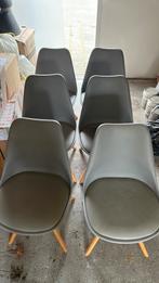 Leuke stoelen 6 stuks, Huis en Inrichting, Stoelen, Ophalen, Overige materialen, Gebruikt, Grijs