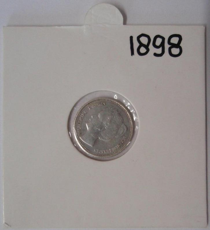 10 cent 1898 Koningin Wilhelmina, Postzegels en Munten, Munten | Nederland, Losse munt, 10 cent, Koningin Wilhelmina, Zilver, Ophalen of Verzenden