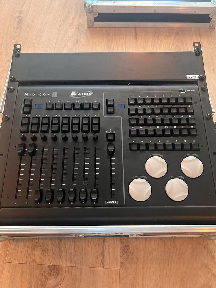 Cuelux DMX + Elation Midicon 2 met Flightcase, Muziek en Instrumenten, Licht en Laser, Gebruikt, Ophalen of Verzenden
