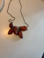 Vijf rode jaspis hangers, Met hanger, Gebruikt, Ophalen of Verzenden, Steen of Mineraal