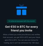 Gratis Bitcoin ter waarde van €50., Tickets en Kaartjes, Kortingen en Cadeaubonnen, Drie personen of meer, Kortingsbon, Overige typen