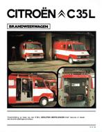 Folder Citroën C35L Brandweerwagen (Belgische uitgave 1981), Verzenden, Gelezen, Citroën