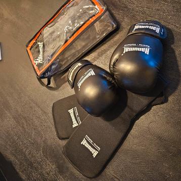 Kickboxsetje handschoenen mt 4oz en scheenbeschermers mt s beschikbaar voor biedingen
