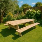 Picknicktafel voor 8 personen - Compleet geleverd, Tuin en Terras, Picknicktafels, Ophalen of Verzenden, Nieuw, Rechthoekig, Hout