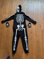 Skelet onesie maat 158/164 met handschoenen, Ophalen of Verzenden, Zo goed als nieuw, 158 t/m 164, Jongen of Meisje