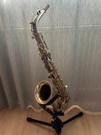 KING Alt Sax verguld 1924, Muziek en Instrumenten, Blaasinstrumenten | Saxofoons, Gebruikt, Met koffer, Ophalen, Alt