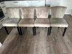 4 eetkamerstoelen, Huis en Inrichting, Ophalen, Gebruikt, Bruin, Vier