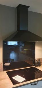 Afzuikap, inductiekookplaat en glazen achterwand, Ophalen, Zo goed als nieuw, Inbouw, Inductie