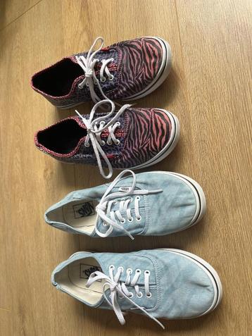 Vans 2x maat 41 blauw groen & paars roze zwart tijger motief beschikbaar voor biedingen