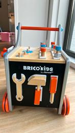 Gereedschapswagen van Janod te koop!, Ophalen, Gebruikt, Rij- of Hobbelspeelgoed