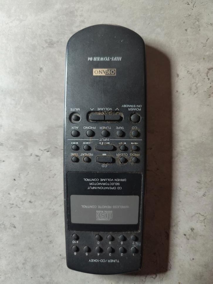 OKANO HIFI-TOWER 94 Afstandsbediening, Audio, Tv en Foto, Afstandsbedieningen, Gebruikt, Origineel, Dvd, Game console, Mediaspeler