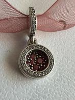 Pandora bedel net rode zirkonia steentjes, Ophalen of Verzenden, Zo goed als nieuw, Zilver, Pandora