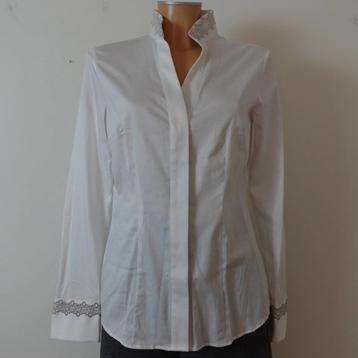 By Mi Hamburg Witte Blouse met Lange Mouwen Maat M beschikbaar voor biedingen
