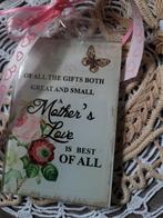 Decoratief Moederdag Bordje, Overige materialen, Minder dan 50 cm, Ophalen of Verzenden, Zo goed als nieuw