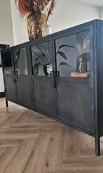 Dressoir Carpino 180cm metaal glass, Huis en Inrichting, Kasten | Dressoirs, Ophalen, Zo goed als nieuw, 25 tot 50 cm, 150 tot 200 cm