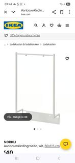 NORDLI Aanbouwroede Zwart, Huis en Inrichting, Kasten | Kledingkasten, Gebruikt, 100 tot 150 cm, Minder dan 25 cm, Metaal