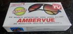 Retro Ambervue zonnebril., Overige merken, Zonnebril, Bruin, Ophalen of Verzenden