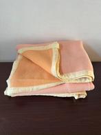 Vintage Woondeken, Roze Perzik Spekjes Kleur, Plaid Deken, Ophalen of Verzenden, Gebruikt
