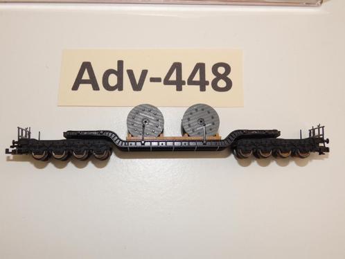 Adv-448 N Spoor Dieplader met Kabelhaspels 8299 Fleischmann, Hobby en Vrije tijd, Modeltreinen | N-Spoor, Zo goed als nieuw, Wagon