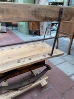 Antieke houten koetsbank bank rijtuigbank, Ophalen