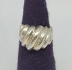 NIEUWE zilveren bolle design ribbels ring, maat 18,5, Sieraden, Tassen en Uiterlijk, Ringen, Nieuw, 17 tot 18, Ophalen of Verzenden