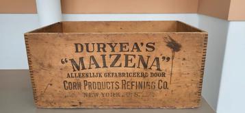 Vintage Duryea's Maizena Houten Kist beschikbaar voor biedingen