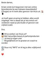 Thuis werken beauty branche !, Tickets en Kaartjes, Kortingen en Cadeaubonnen, Eén persoon, Cadeaubon, Spa of Sauna