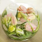 glazen bol decoratieve vaas, Overige kleuren, Ophalen of Verzenden, Minder dan 50 cm, Glas