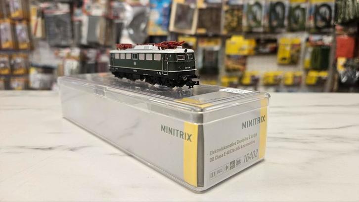 Minitrix 16402 E-lok BR E40 1136 Groen DCC MFX Sound, Hobby en Vrije tijd, Modeltreinen | N-Spoor, Zo goed als nieuw, Locomotief