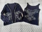 apart blauw twinset Just B. maat XL (vest met top), Kleding | Dames, Truien en Vesten, Ophalen, Blauw, Maat 46/48 (XL) of groter