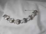 Armband Monet sneeuwbal motief schakels 19 cm., Sieraden, Tassen en Uiterlijk, Armbanden, Verzenden, Zo goed als nieuw, Zilver