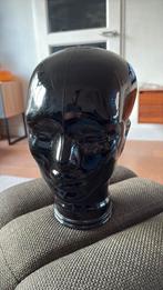 Glazen mannequin hoofd zwart vintage, Ophalen of Verzenden
