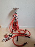 Waterpijp rood met 4 slangen en extra's, Ophalen, Zo goed als nieuw