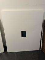 Witte Tafel met Stopcontact - 120x140cm, Ophalen, Gebruikt, Rechthoekig, 50 tot 100 cm