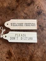 2 Deurhangers met Tekst - Welcome/Niet Storen, Huis en Inrichting, Ophalen, Gebruikt