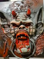 Halloween Decoratie - Duivelskop op Canvas, Antiek en Kunst, Kunst | Beelden en Houtsnijwerken, Ophalen of Verzenden