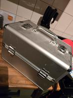 Schminkkoffer met kwasten, sponsen, glitter en splitcake, Gebruikt, Overige kleuren, Gehele gezicht, Ophalen of Verzenden