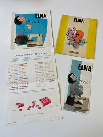 Handleiding en foldertjes Elna Supermatic uit 1960 beschikbaar voor biedingen