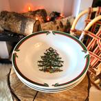 Set van 4 Diepe Borden Kerstservies Kerst AM/63 Amsterdam, Ophalen of Verzenden, Zo goed als nieuw, Bord(en), Overige stijlen