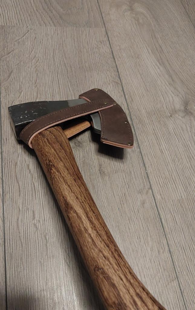 Vikingbijl – Gloednieuw met kunstleren schede en paracord, Tuin en Terras, Hand-tuingereedschap, Nieuw, Bijl, Ophalen of Verzenden