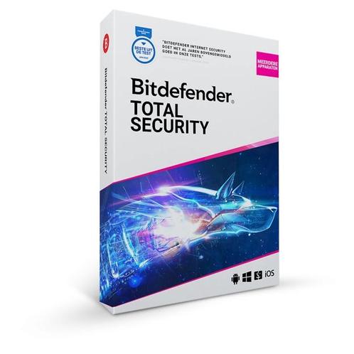 Bitdefender Total Security 2025 – 1 jaar, 3 apparaten, Computers en Software, Antivirus- en Beveiligingssoftware, Nieuw, MacOS