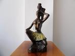 Art Deco Fifties Beeld Cortendorf Keramiek, Afrika Vrouw2, Ophalen of Verzenden