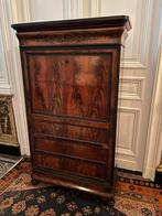 ANTIEKE SECRETAIRE KAST WORTELHOUT ZGSTAAT, Antiek en Kunst, Antiek | Meubels | Kasten, Ophalen